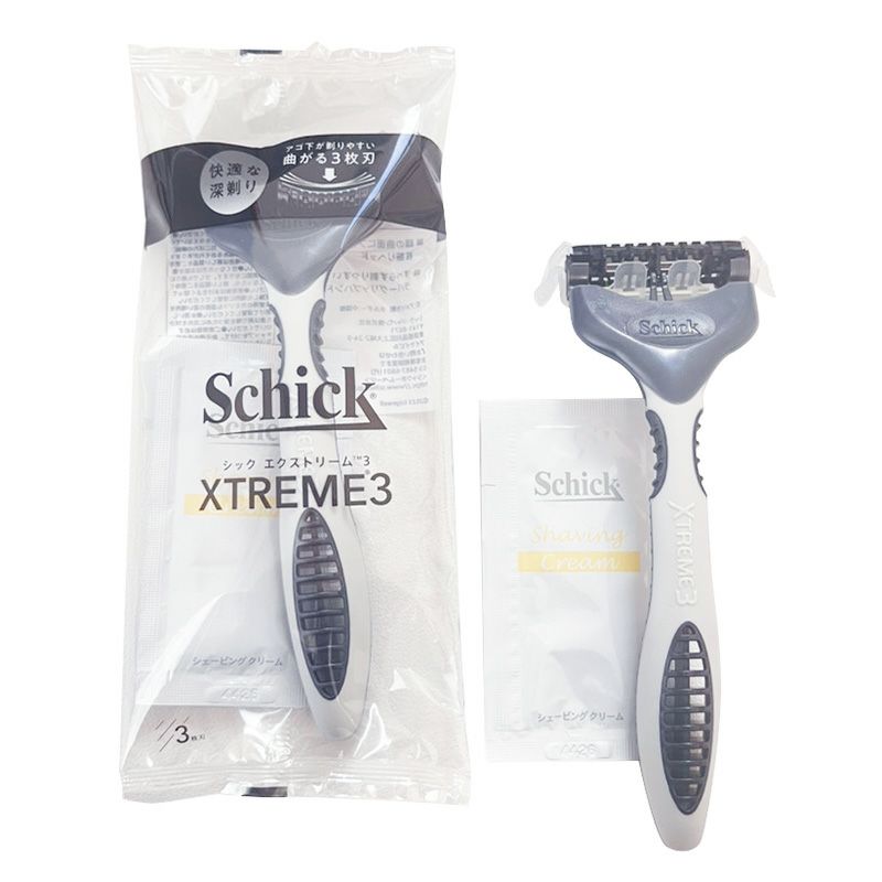 シック3枚刃カミソリ エクストリーム3(パウチクリーム付き) 販売用
