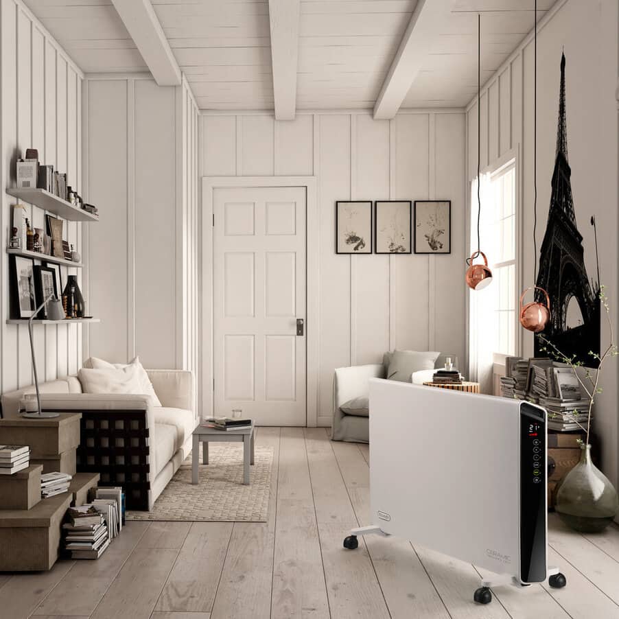 デロンギ コンベクターヒーター HXJ60L12-WH 1200Wホワイト 暖房