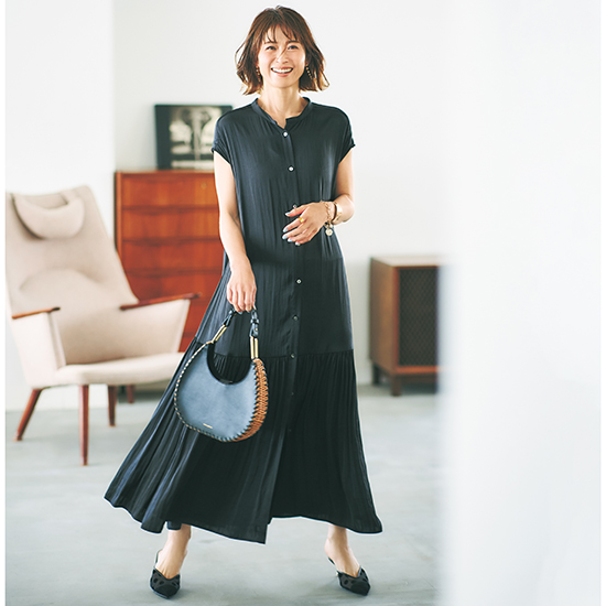 Chaos]サンドシルク調の2WAYドレープワンピース | KOBUNSHA SELECT