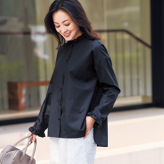 TORRAZZO DONNA]プチフリルシャツブラウス | KOBUNSHA SELECT SHOP