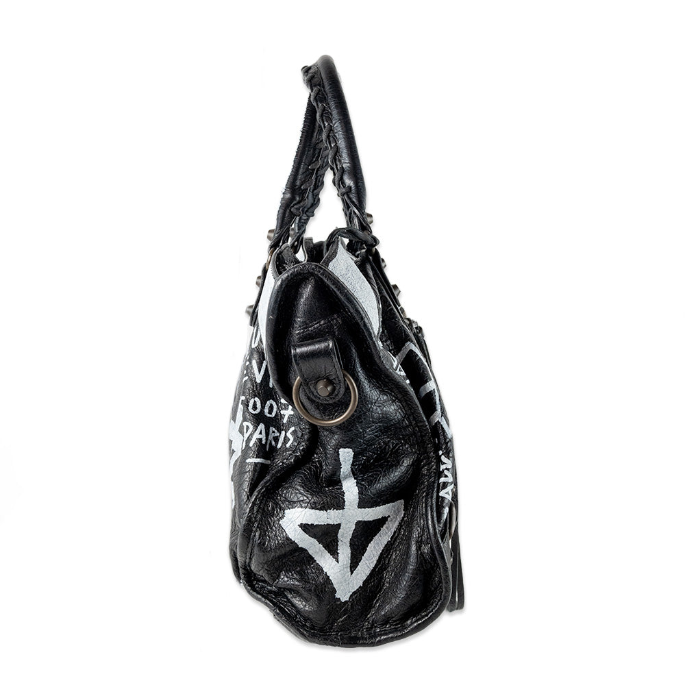 Balenciaga Motocross Graffiti Classic City Bag | DBLTKE Luxury