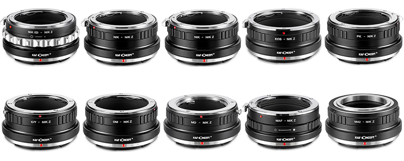 K&F Concept、ニコンZ / キヤノンRF用マウントアダプター各10種