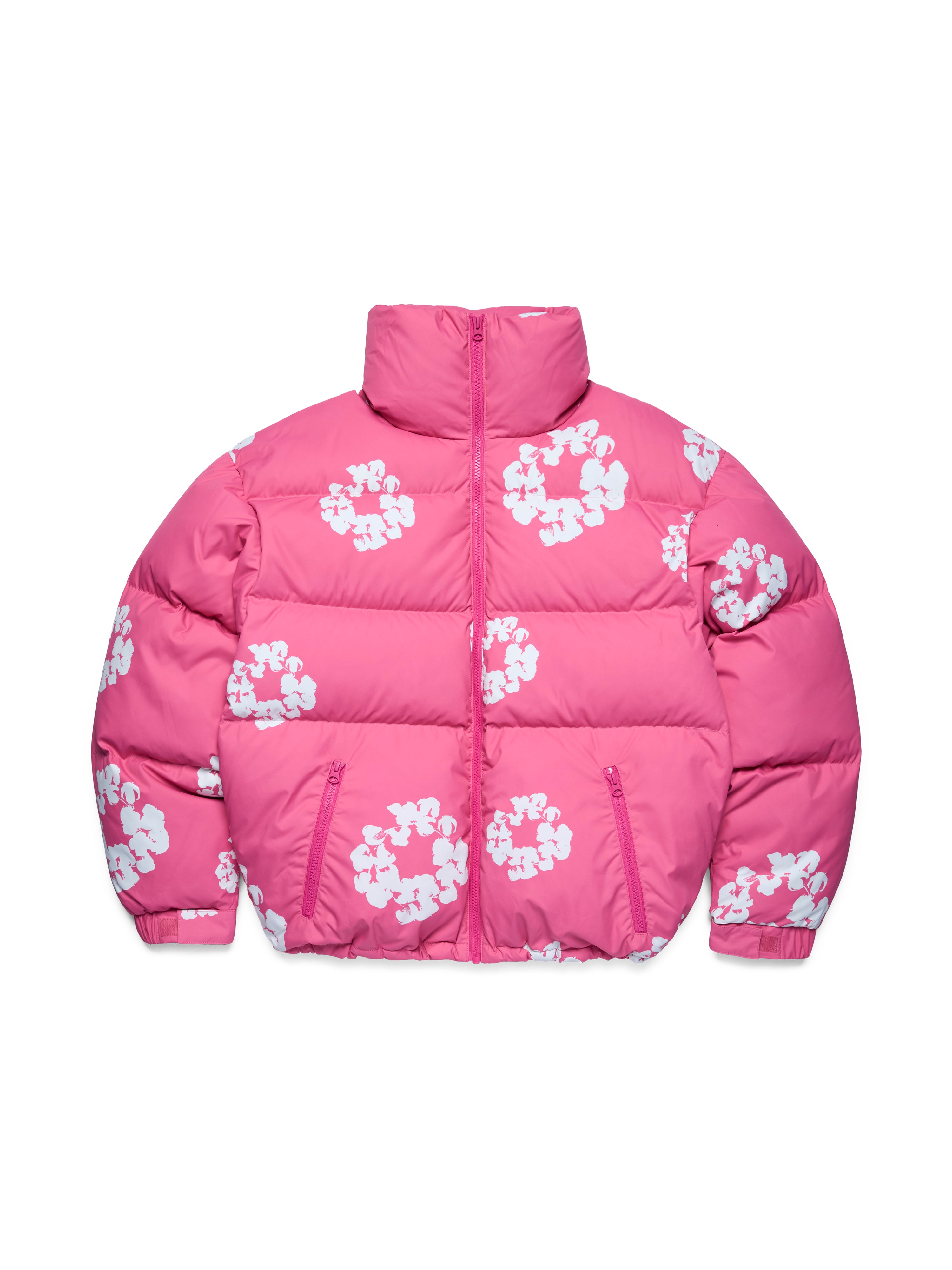Cotton Wreath Puffer Jacket Pink – DENIM TEARS