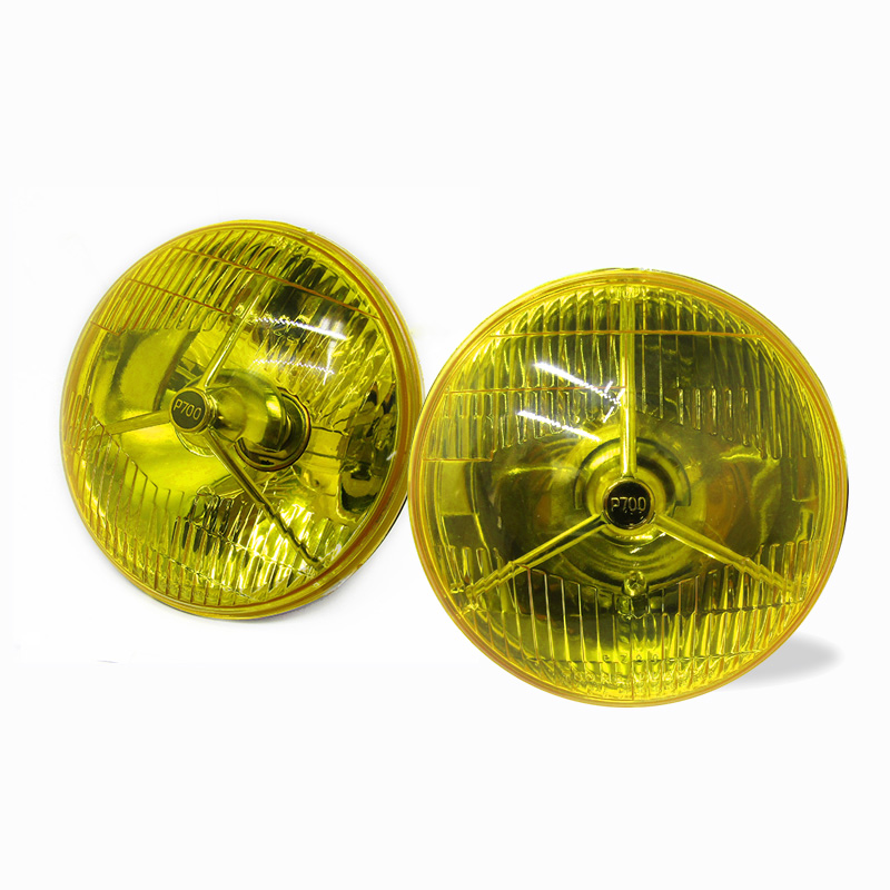 P-700スリーポイント H4ヘッドライト イエロー【2個1セット