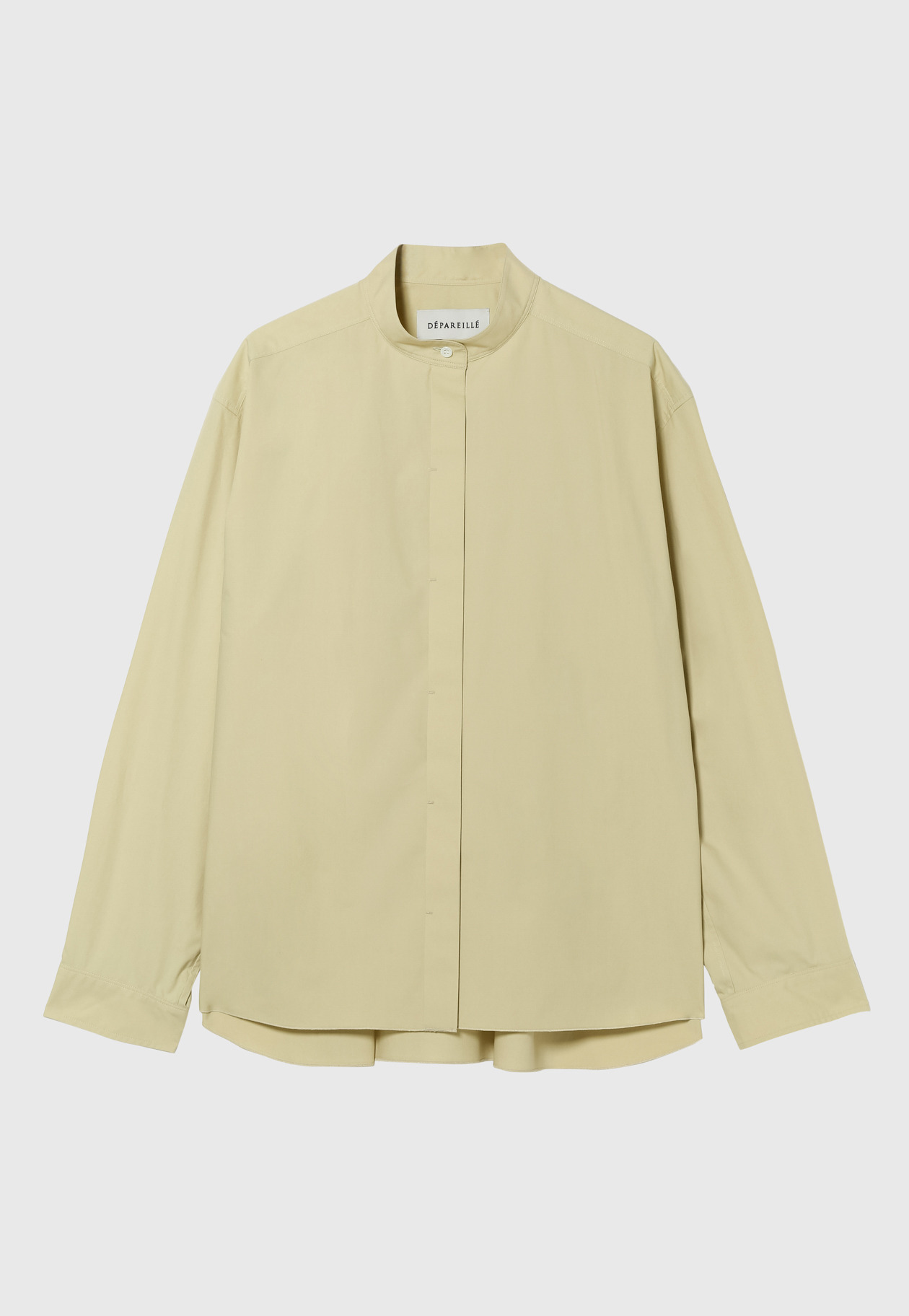 COTTON SILK NO COLLAR BLOUSE / コットンシルクノーカラーブラウス