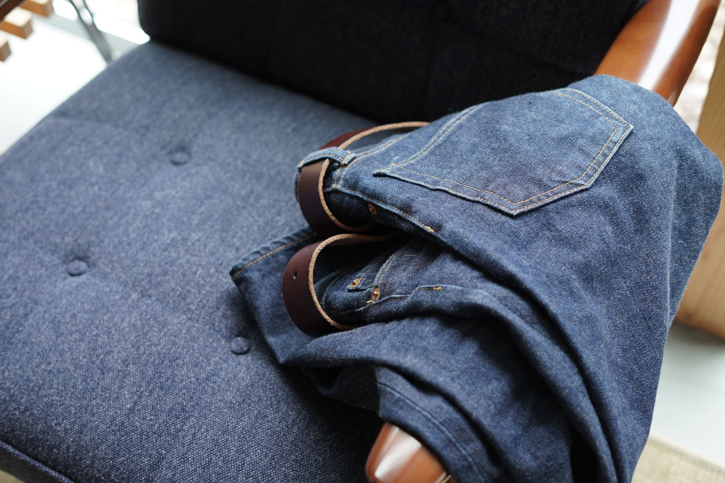 カリモク60 Kチェア 1シーター タープブルー［W36140JW］ - カリモク60