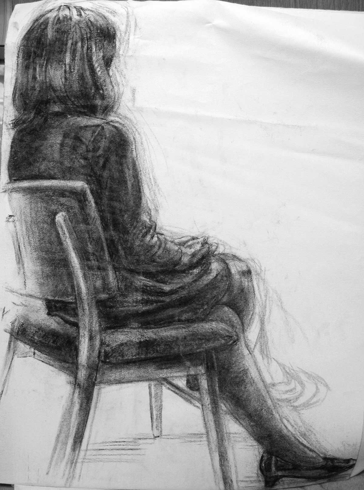 ヌード（裸婦）木炭デッサン | でなおしデッサン塾