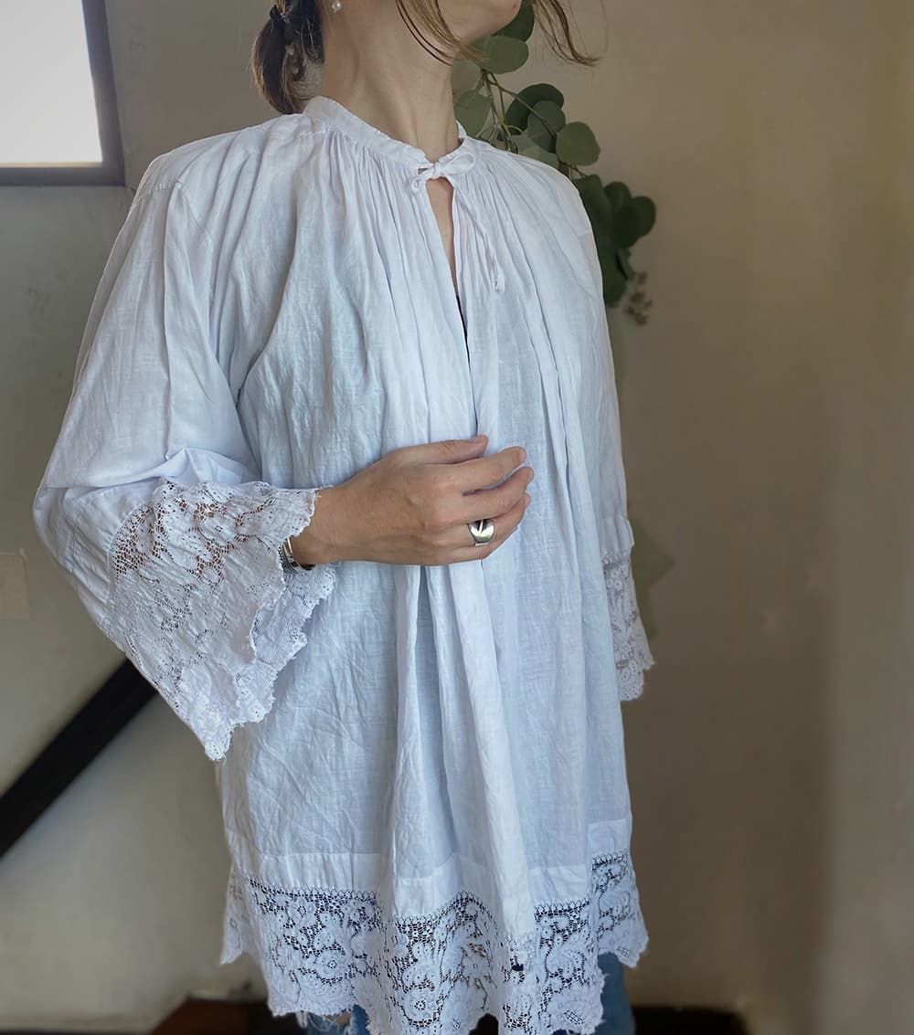 1900sアンティークチャーチスモック