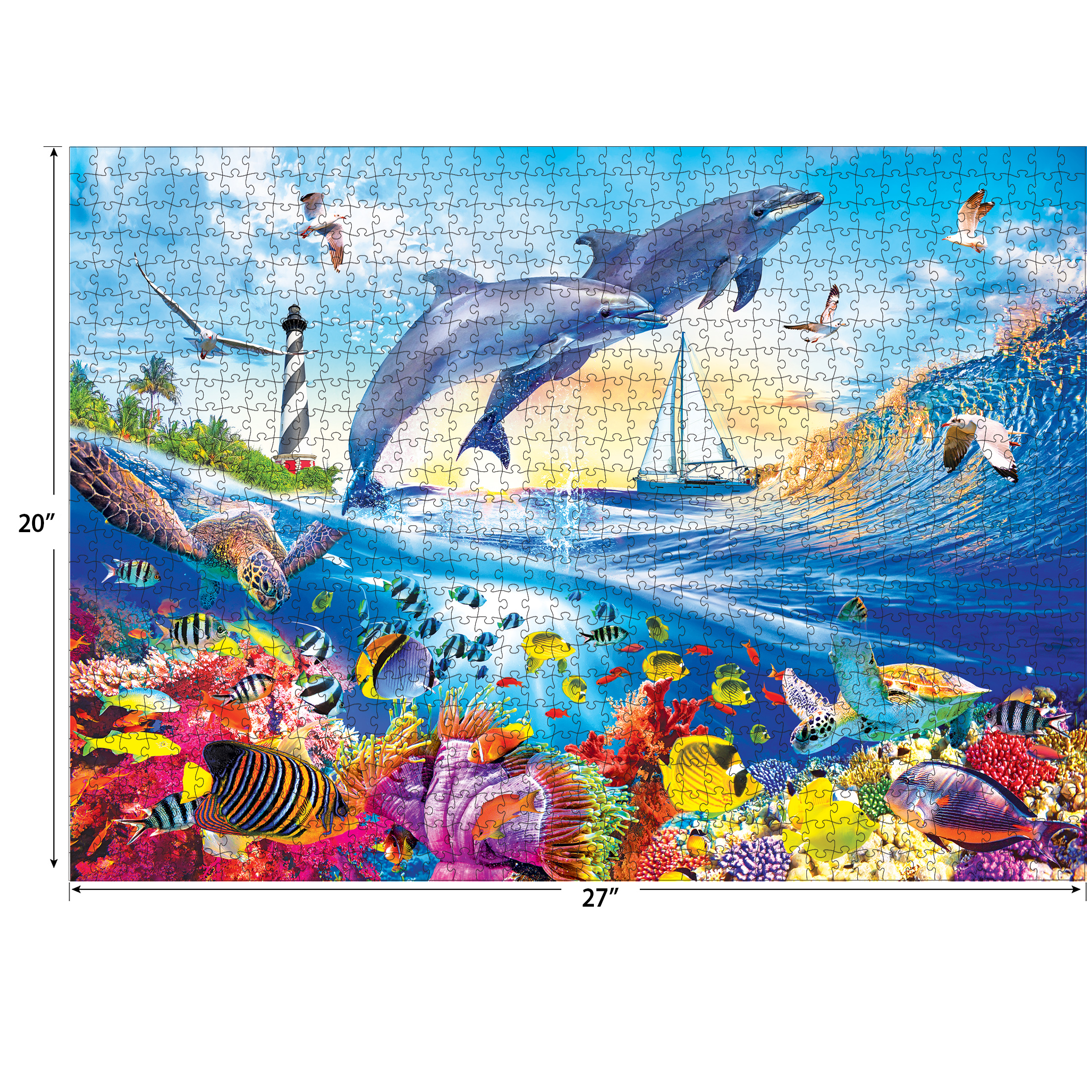 RoseArt - Kodak - Playful Summer Dolphins - 1000 Puzzle