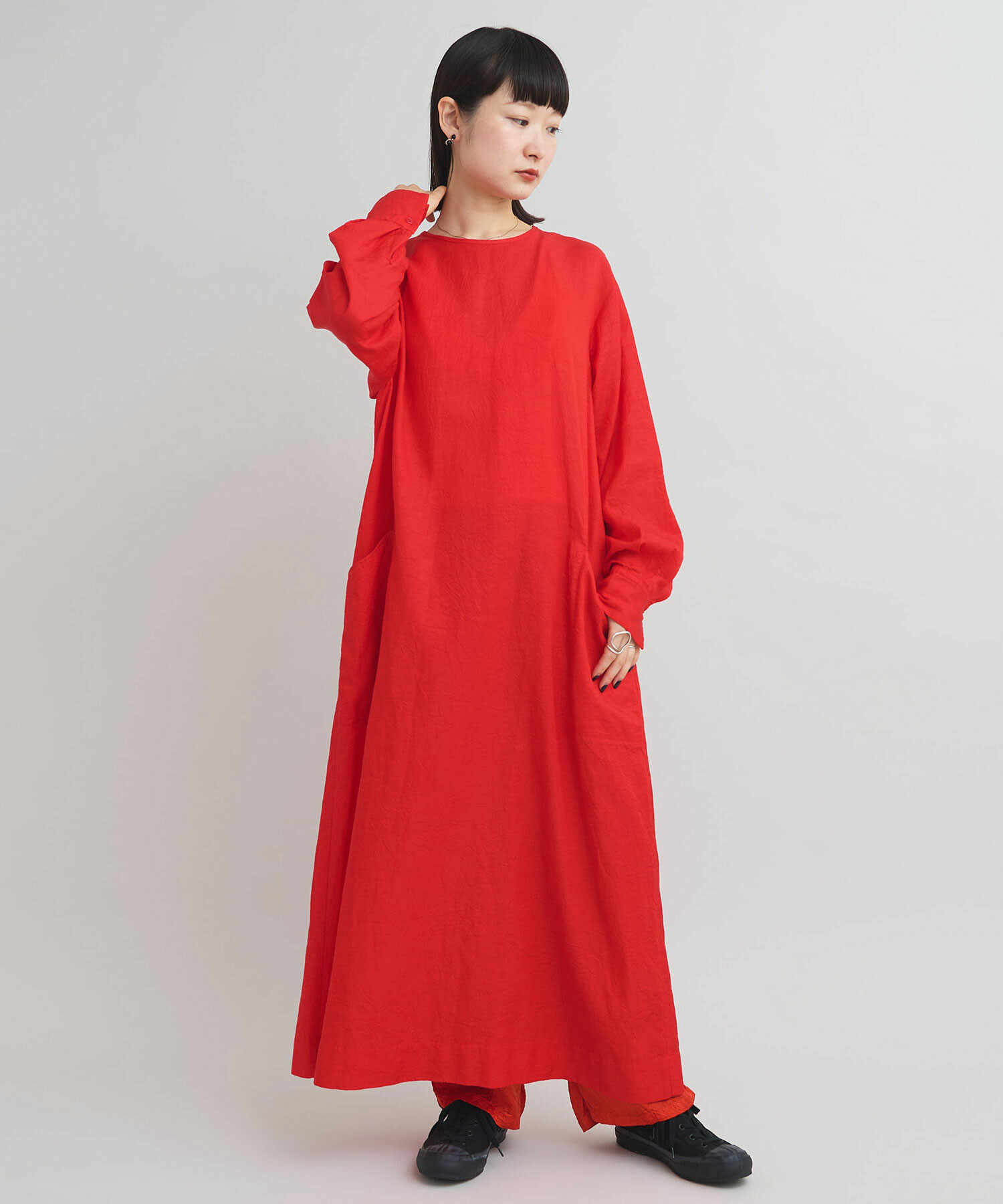 AMBIDEX Store 〇キュプラリサイクルコットンツイル Aライン長袖