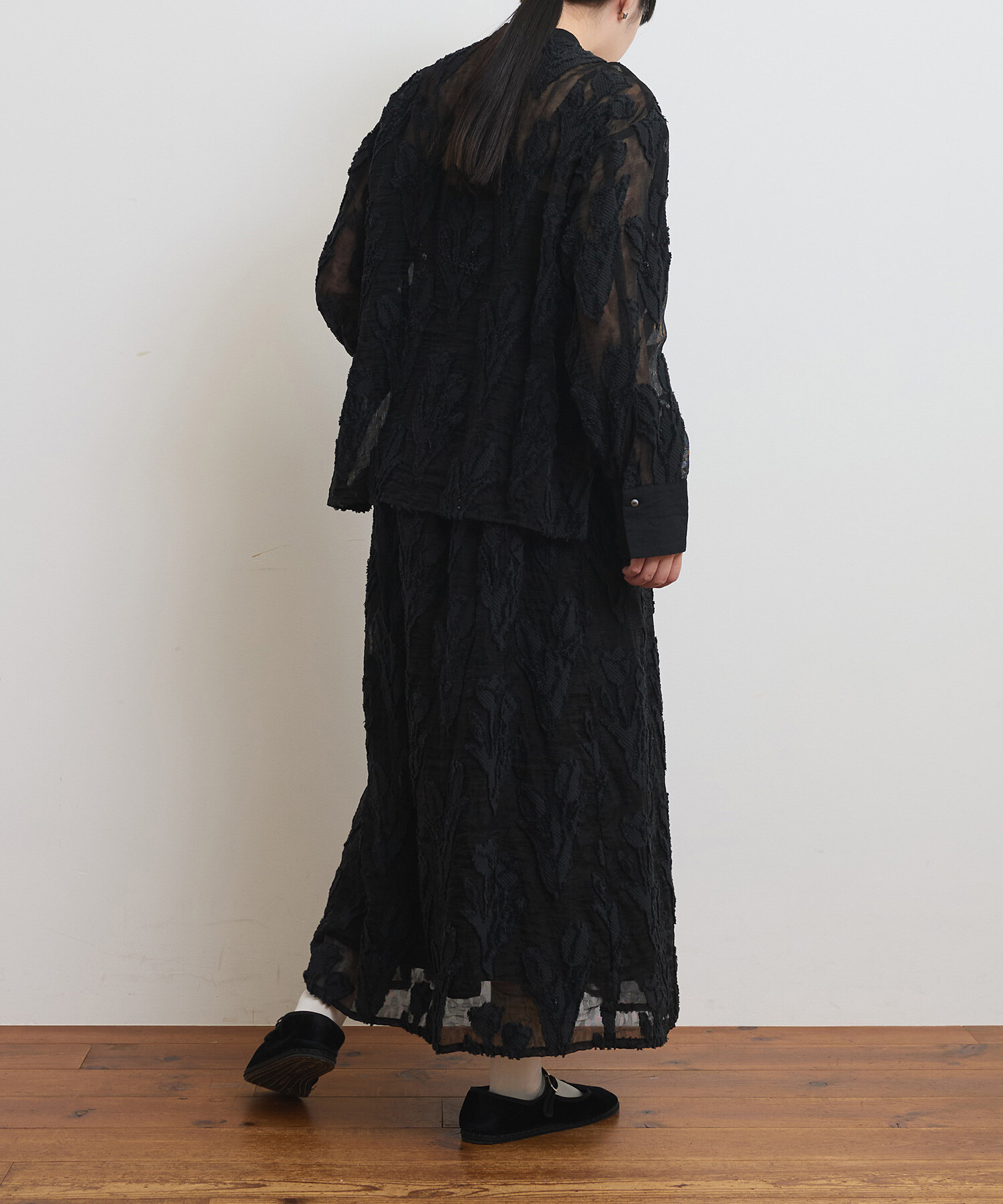 AMBIDEX Store 〇tulip lace jacquard ブラウス(F クロ): Rin