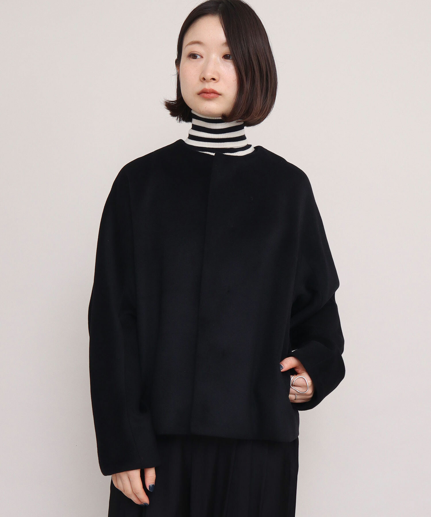 AMBIDEX Store 〇ウールメルトン / アンゴラ ショートコート(F アカ): iki