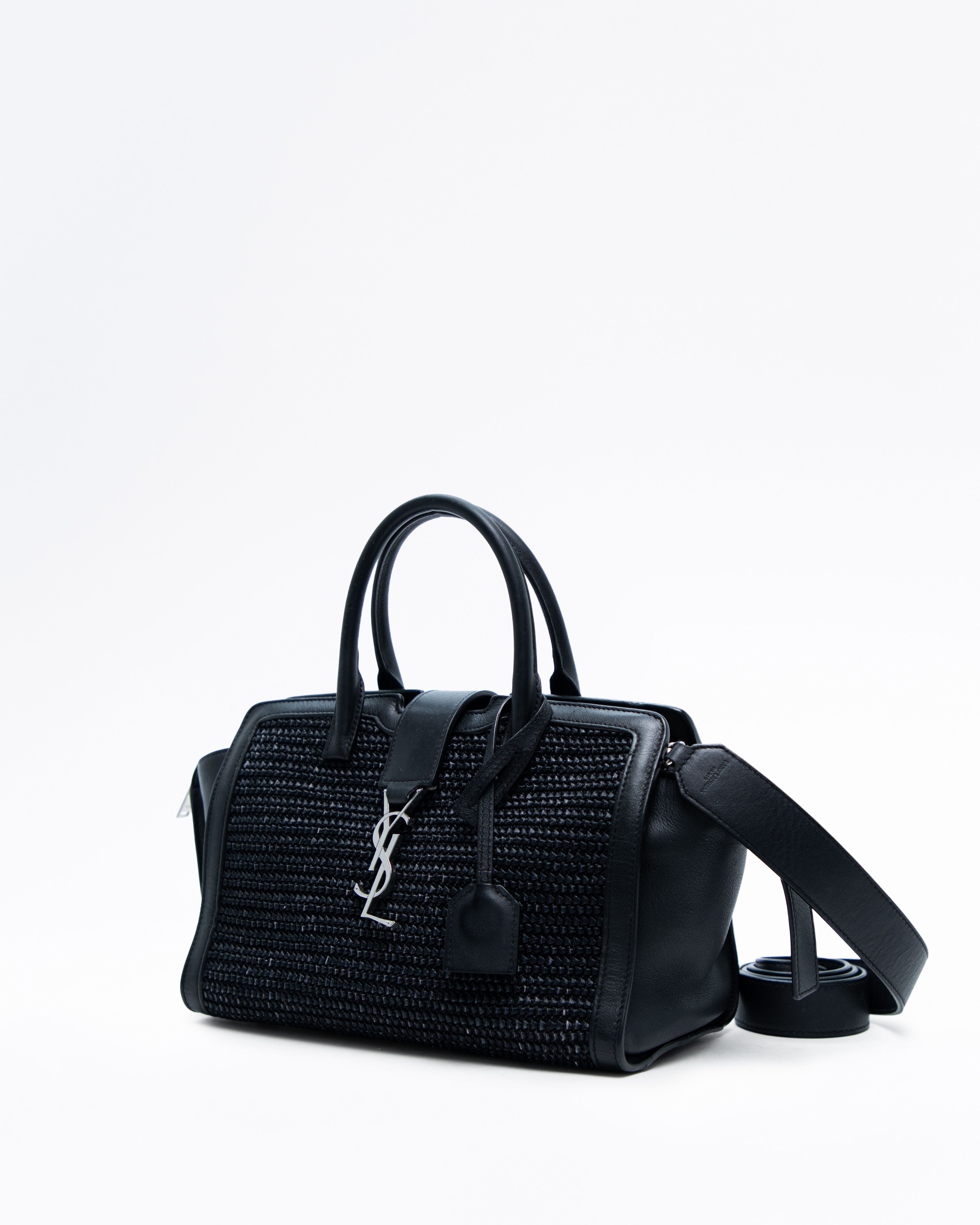 Saint Laurent Small Raffia Downtown Cabas Bag | Vivrelle