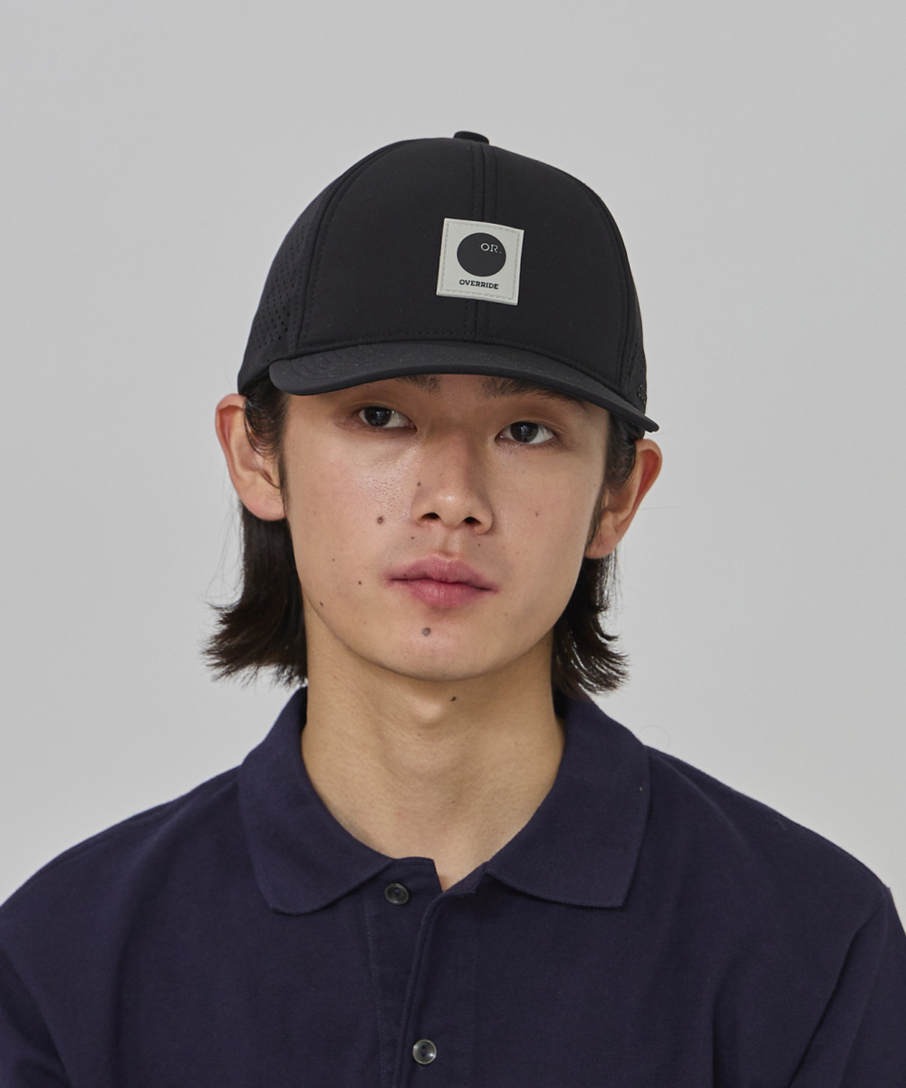 OVERRIDE RUBBER LOGO VENTED SB CAP | 59cm～61cm(80) BLACK (01