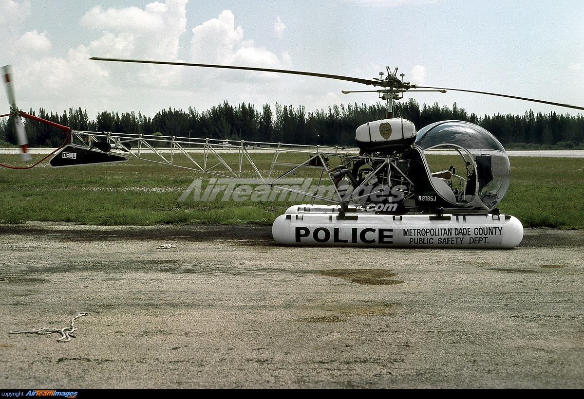 Bell 47G Police N8185J - AirTeamImages.com