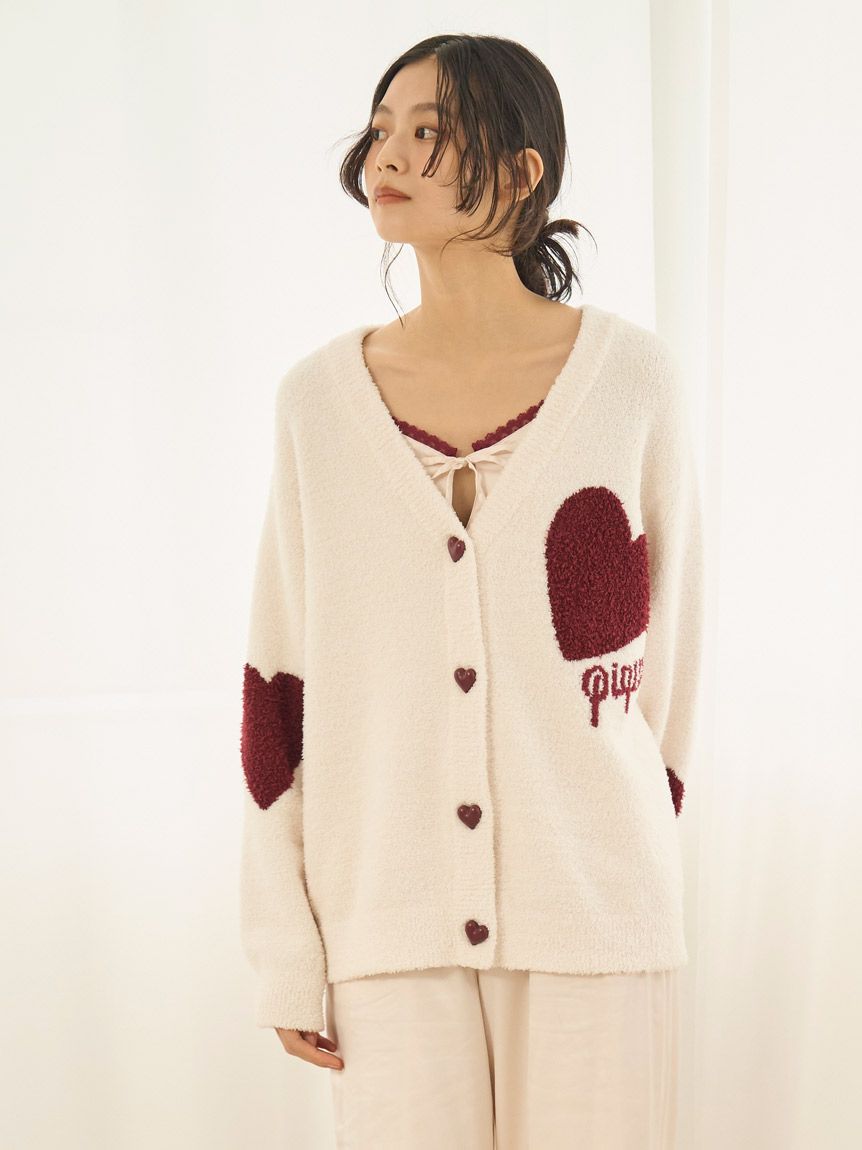ONLINE限定】【UNISEX】ハートジャガードカーディガン｜ルームウェア