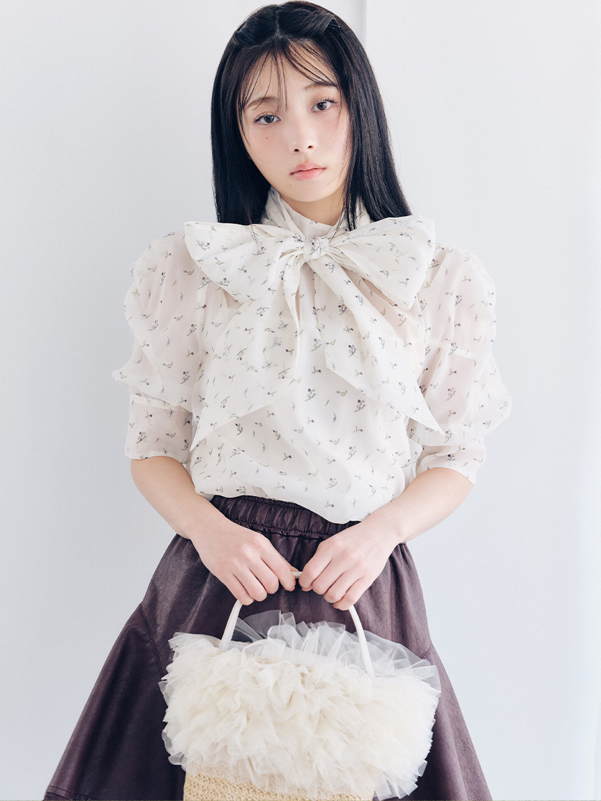 オーガンザボウタイブラウス(シャツ・ブラウス)｜トップス｜LILY BROWN