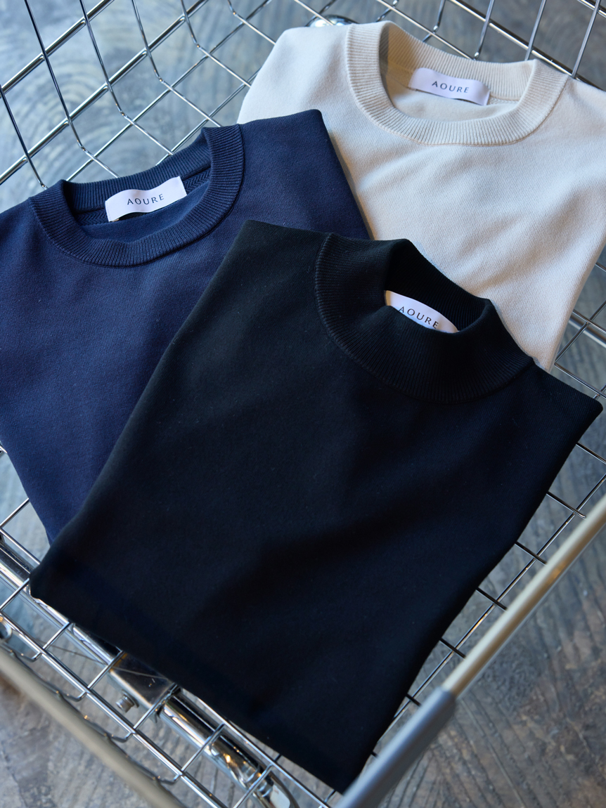 A PACK】WASHABLE PACK KNIT(2枚組) モックネック(ニット)｜トップス