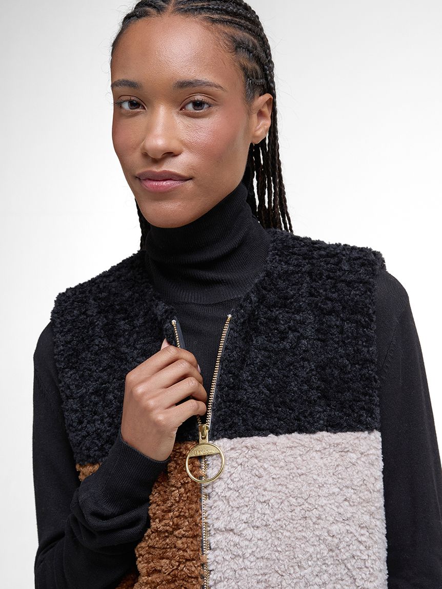 バブアー×アス ボアベスト 40 Barbour×US/Zip-Up Pile Boa Vest