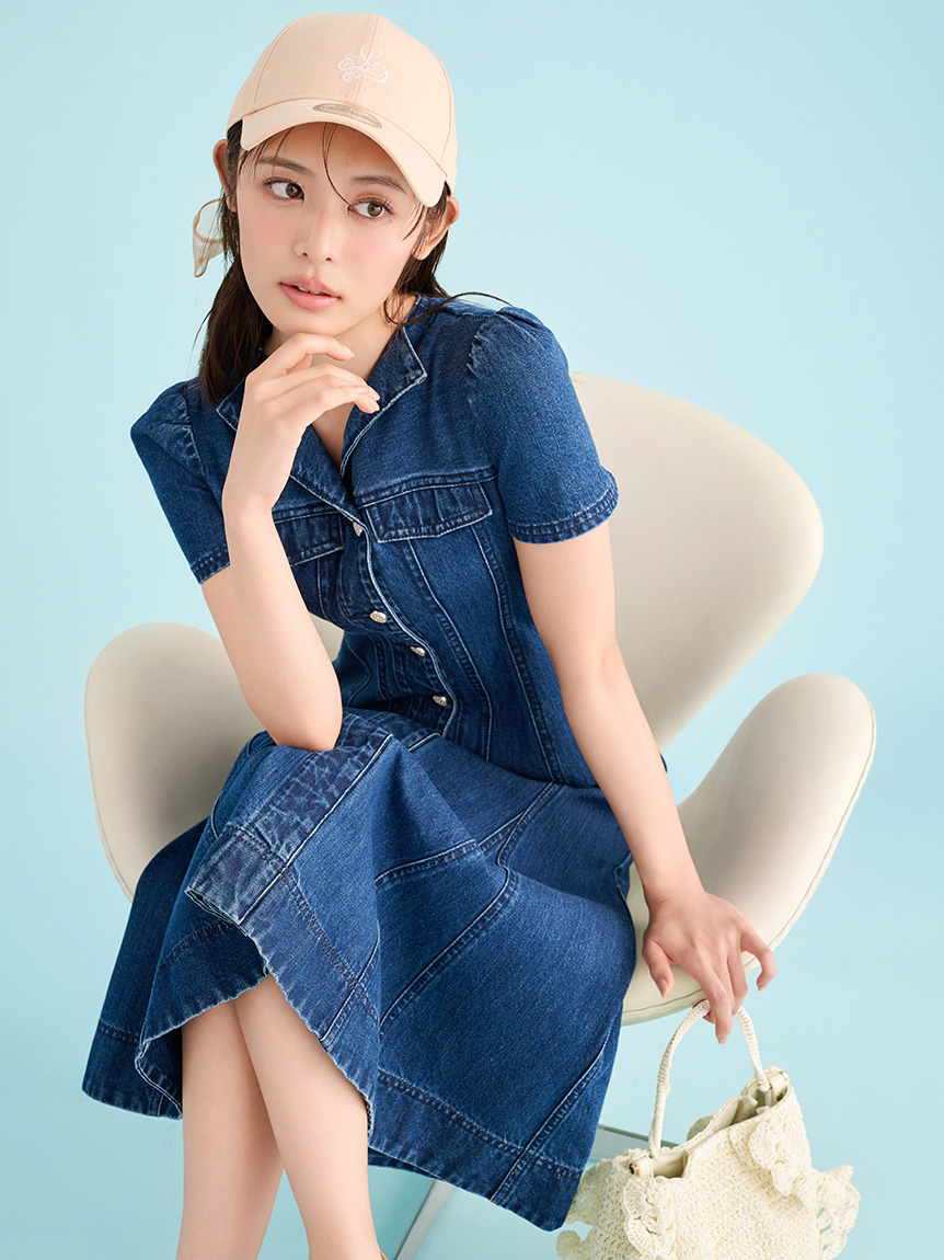 洗える】マーメイドデニムワンピース(デイリーワンピース)｜DRESS