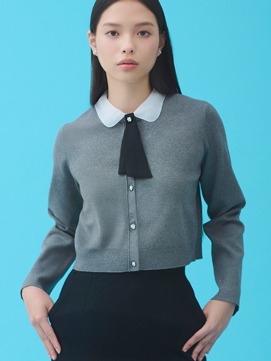 限定カラーあり】デタッチャブル総針カーディガン (ニットプルオーバー