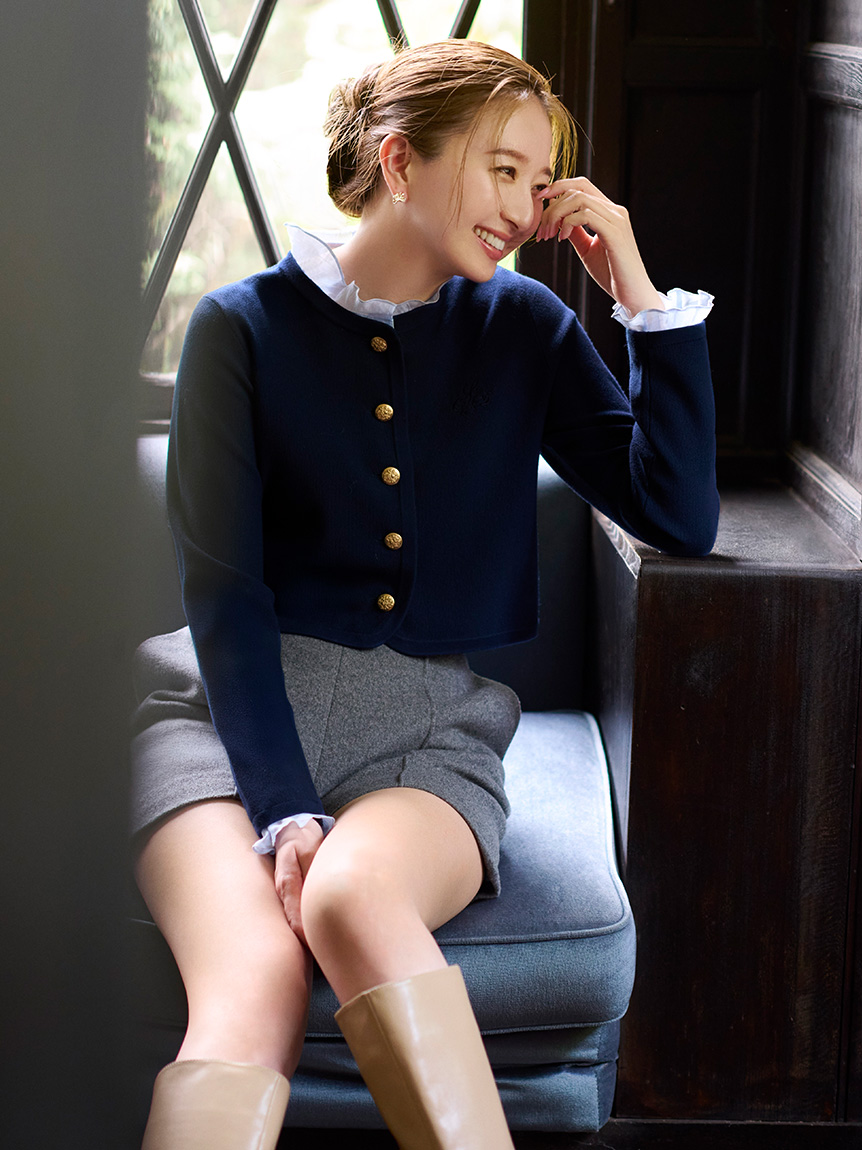 限定カラーあり】フリルデタッチャブルカーディガン(ニットプル