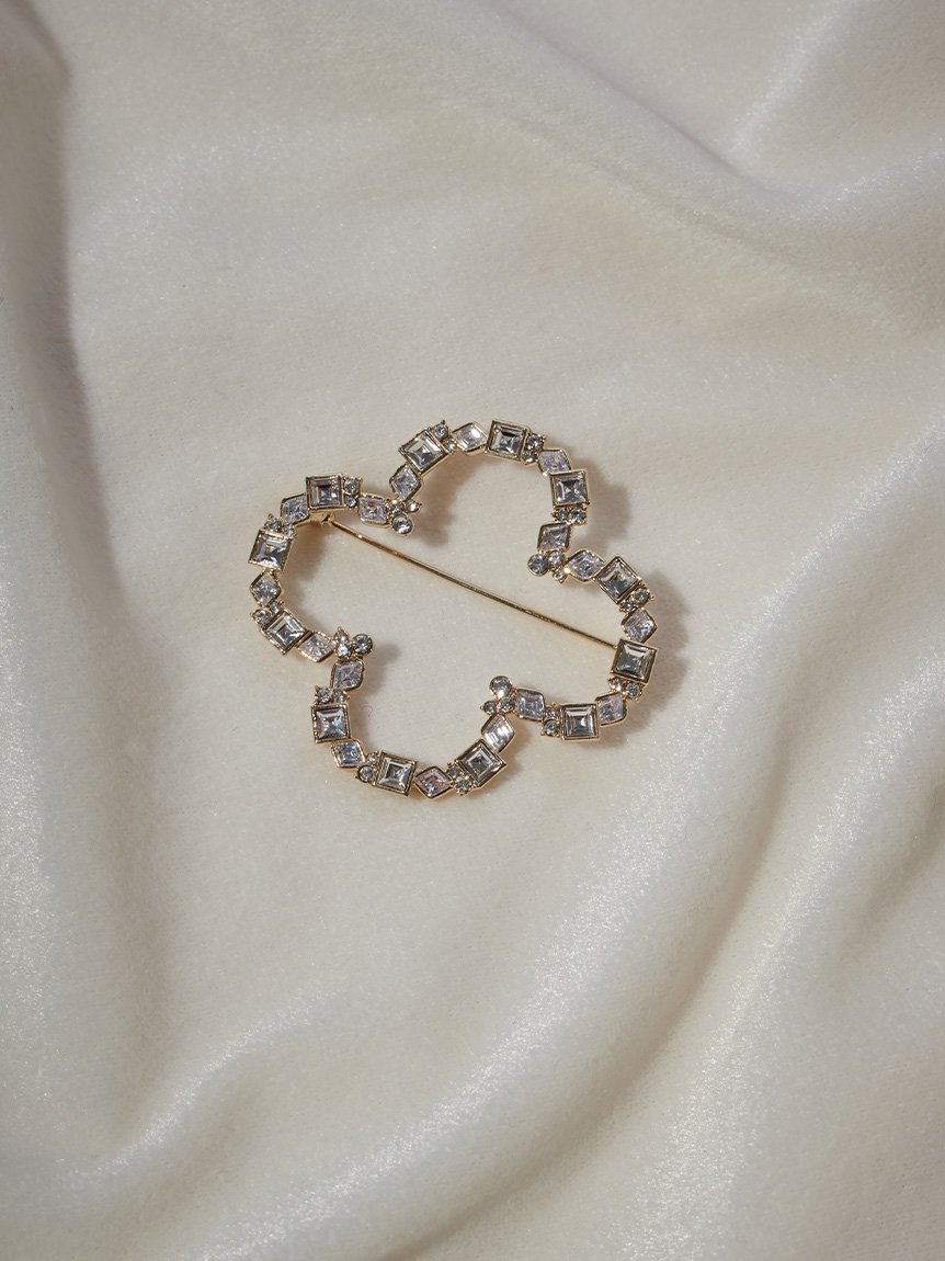 フラワーモチーフビジューブローチ(ブローチ)｜ACCESSORIES