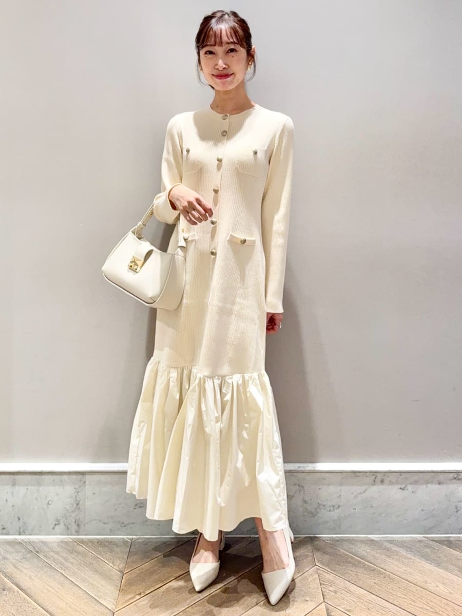 タフタドッキングマーメイドニットワンピース(デイリーワンピース