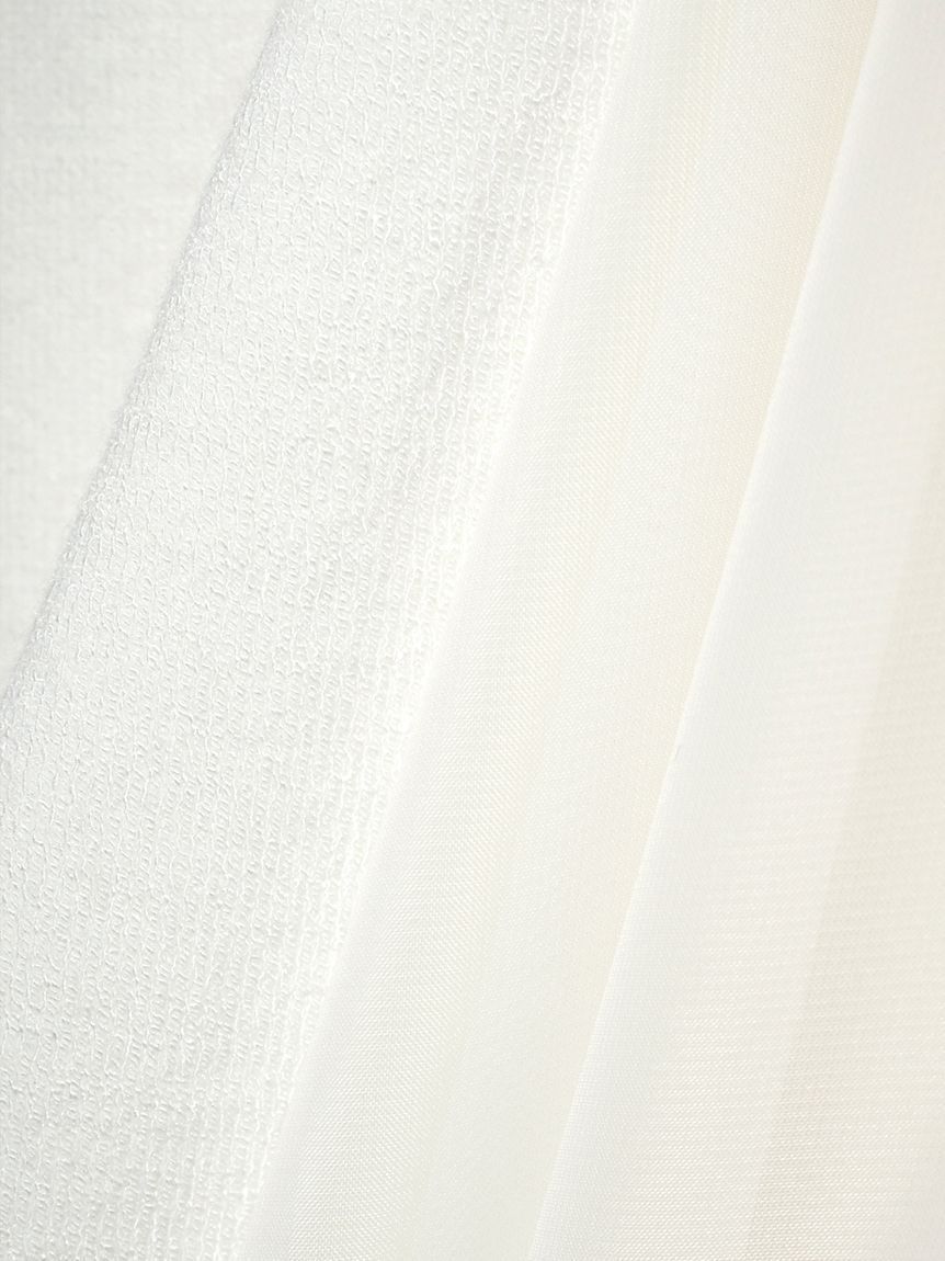 ウォッシャブル】ニットコンビレイヤードフレアブラウス(ブラウス