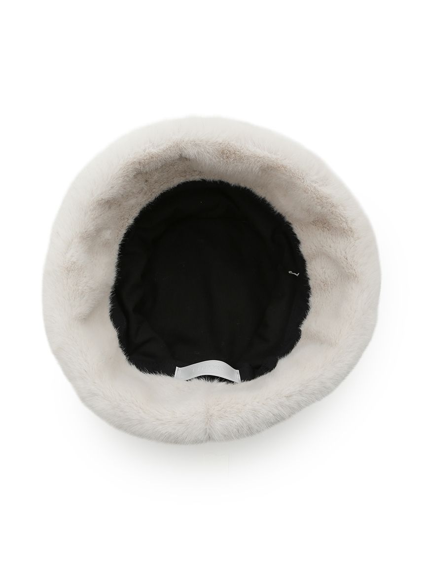 ロゴチャーム付きフェイクファーバケットハット(帽子)｜FASHION GOODS