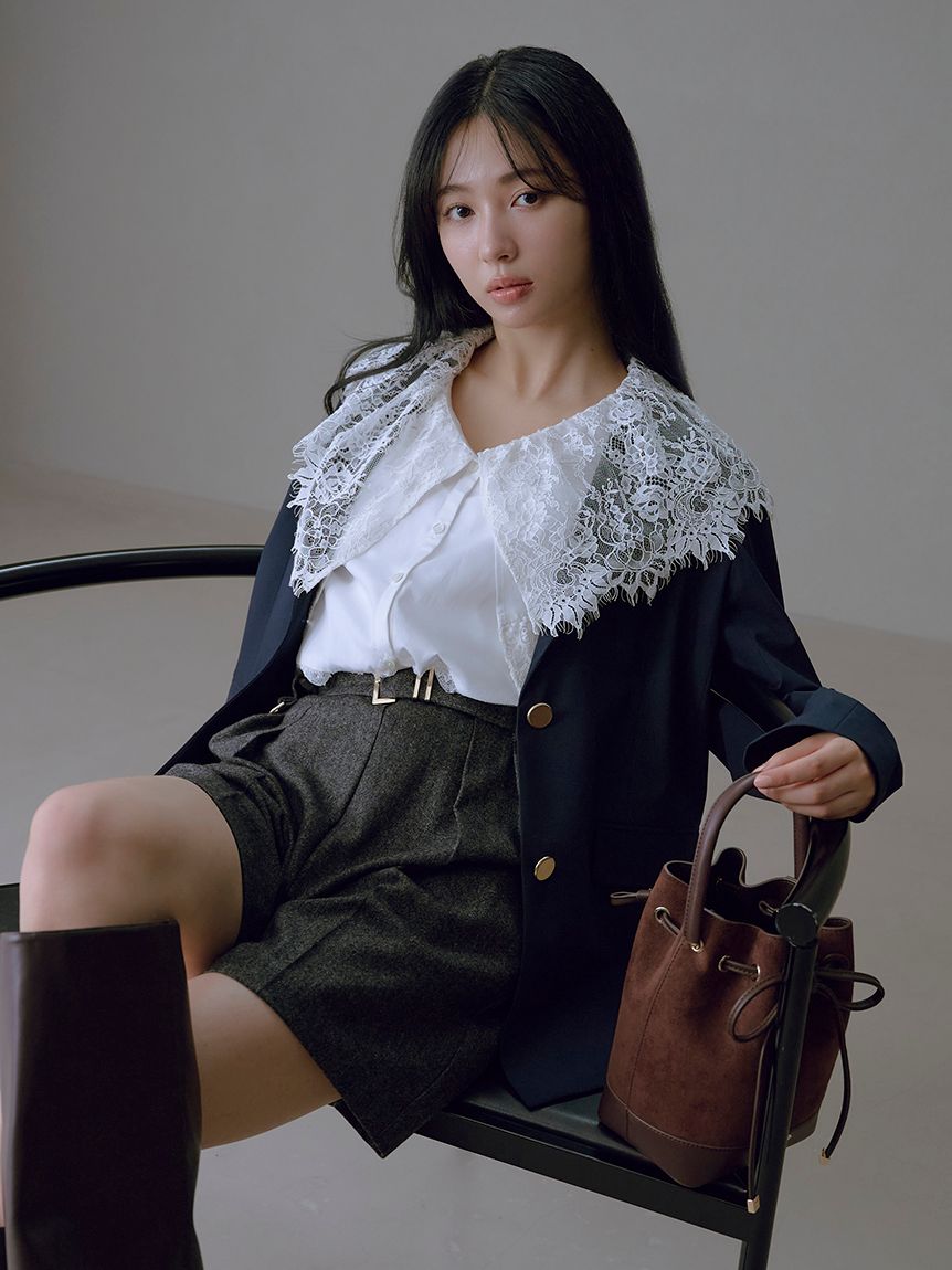 ビッグカラーレースブラウス(ブラウス)｜トップス｜FRAY I.D（フレイ