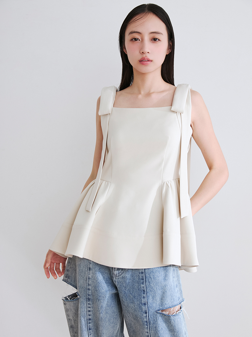 WEB限定】リボンペプラムトップス(ブラウス)｜トップス｜FRAY I.D