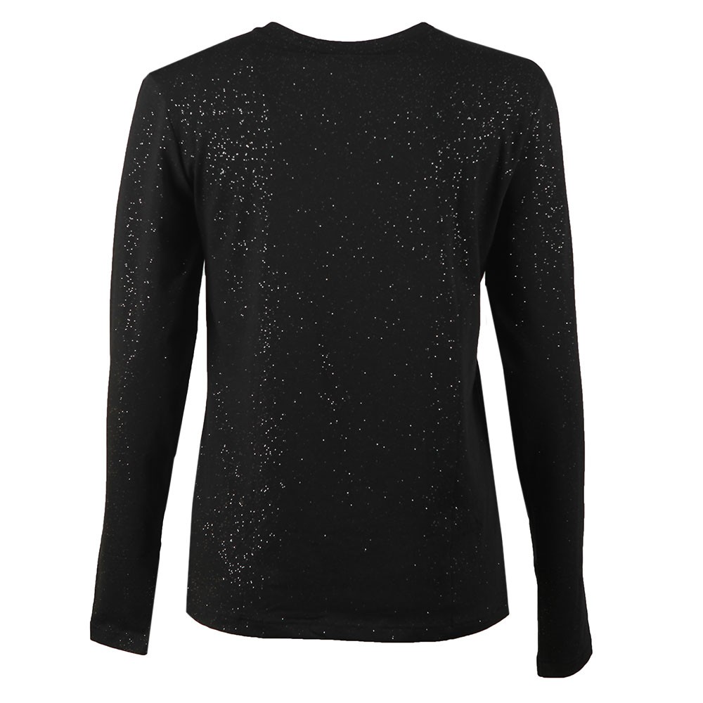 Emporio Armani Glitter Long Sleeve T Shirt | Oxygen Clothing