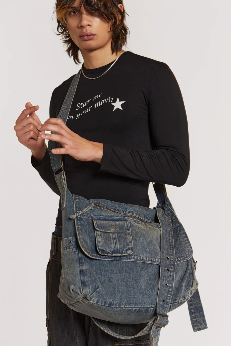 Stellar Denim Messenger Bag | Parallel
