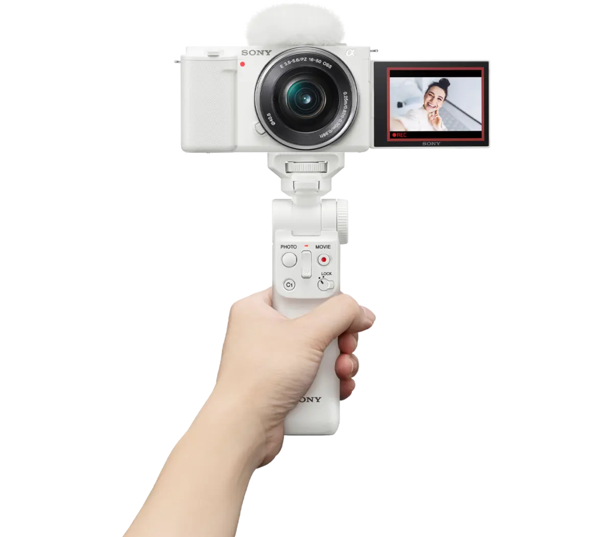 Sony White Wireless Bluetooth Shooting Grip and Tripod | GP-VPT2BT/W
