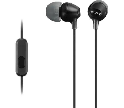 Sony MDREX14AP in-Ear Earbud Headphones with Mic (Black)