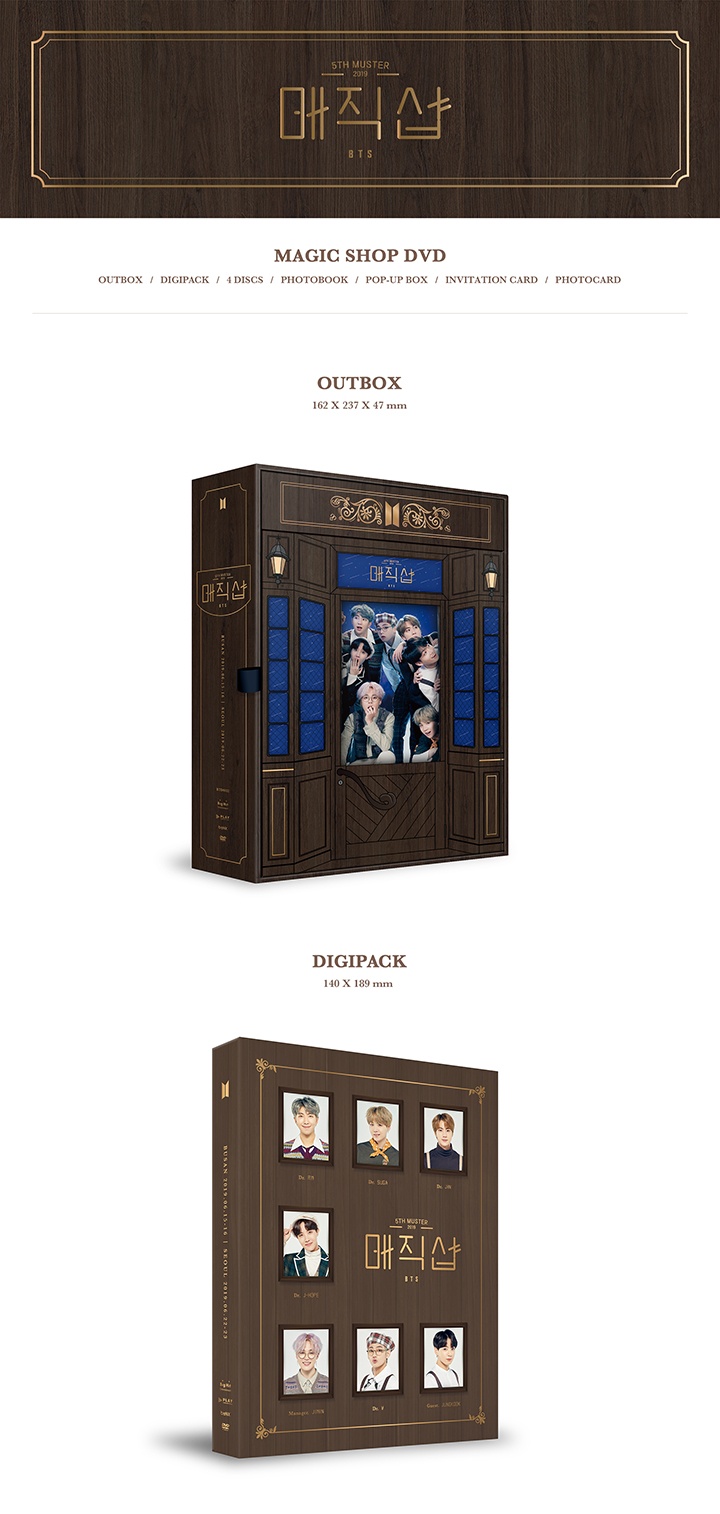 2019 BTS 5TH MUSTER [MAGIC SHOP] DVD VERSAO COREANA LACRADO PRONTA
