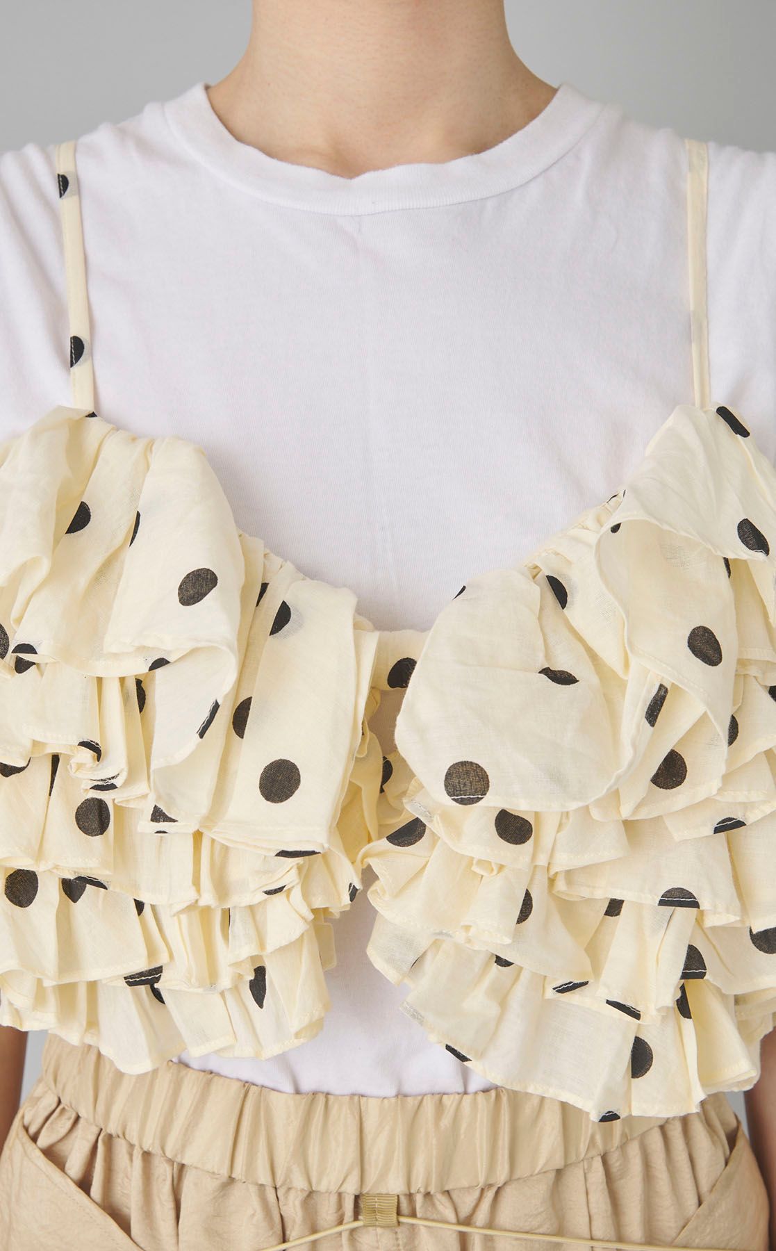 crinkle crinkle crinkle｜ドットプリントフリルキャミソール