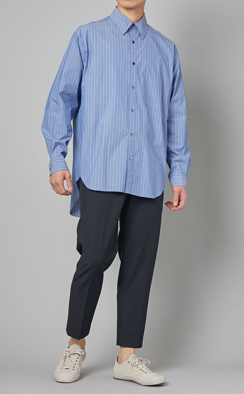 UJOH｜フルオープンストライプシャツ