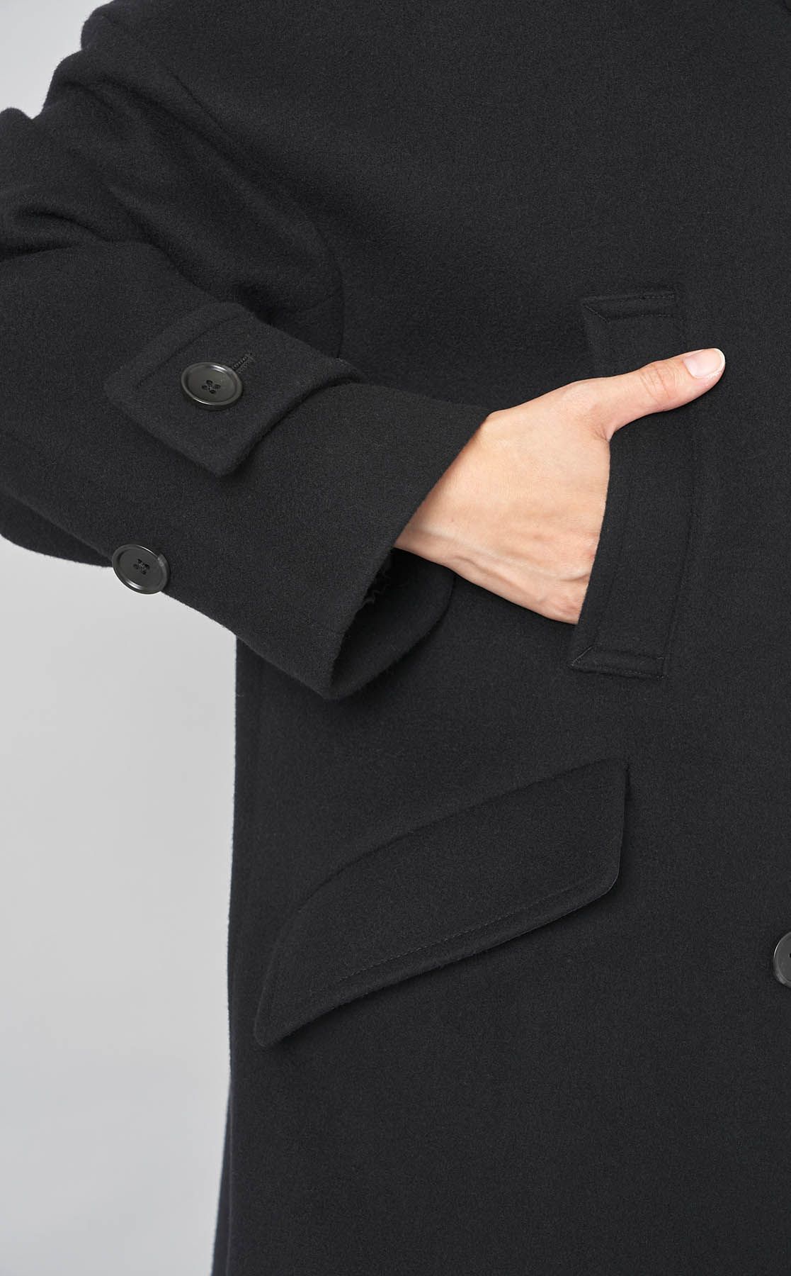 FRAY I.D｜ウールバルマカンハーフコート