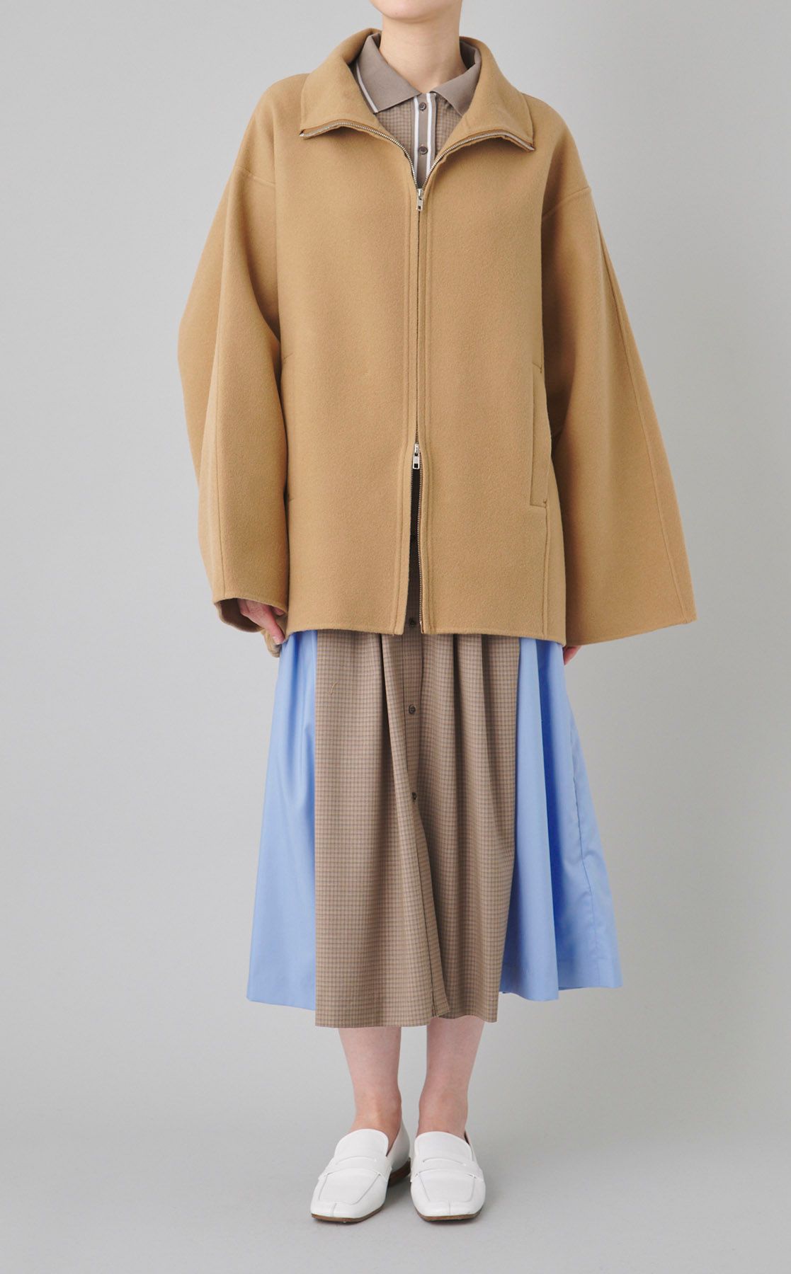 ETRÉ TOKYO｜メルトンスタンドネックリバーブルゾン