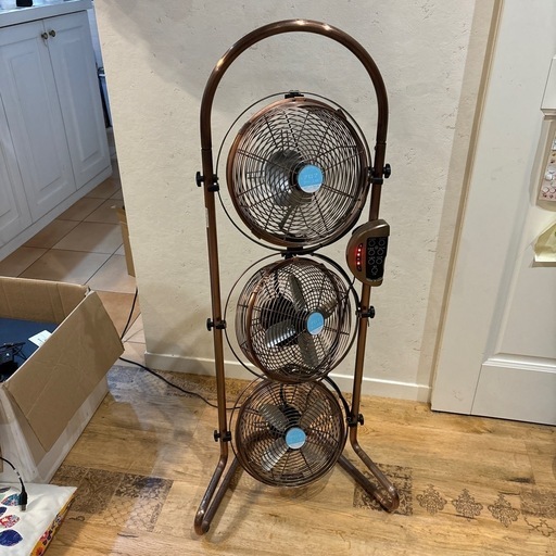 ヴィンテージ風 3連サーキュレーター 昭和レトロ 希少 ドウシシャ 3連