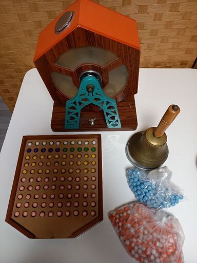 東京抽籤器研究所 新井式回転抽選器 玉付き 当時物 東京抽籤器研究所