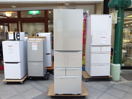 2017年式 410L TOSHIBA 冷蔵庫 GR-K41GXV (ZW) TOSHIBA GR-K41GXV(ZW