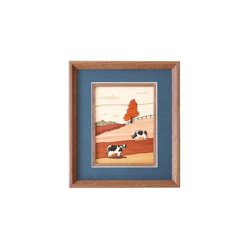 旭川クラフト Pecker 工房ペッカー YO 寄せ木絵 牧場 国産クラフト