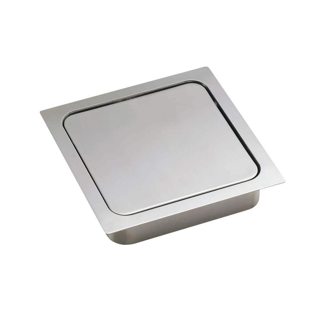 ステンレス ダンパー付屑入投入口 角型 AD-KH型 蓋付 【スガツネ工業】