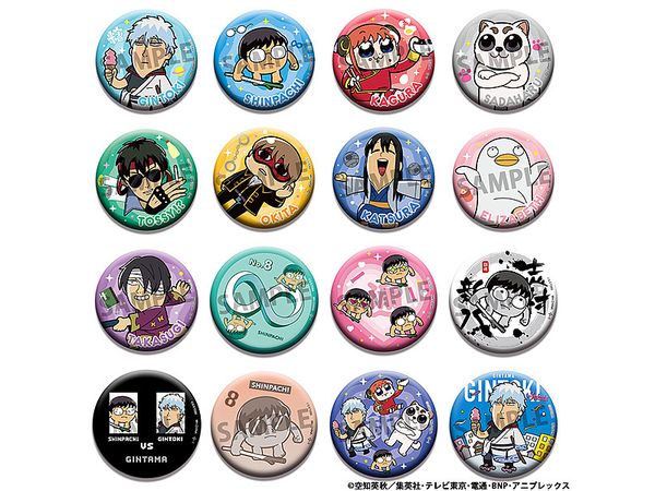 銀魂x大川ぶくぶ 銀魂 オシャンティ 缶バッジコレクション 1Box 16pcs