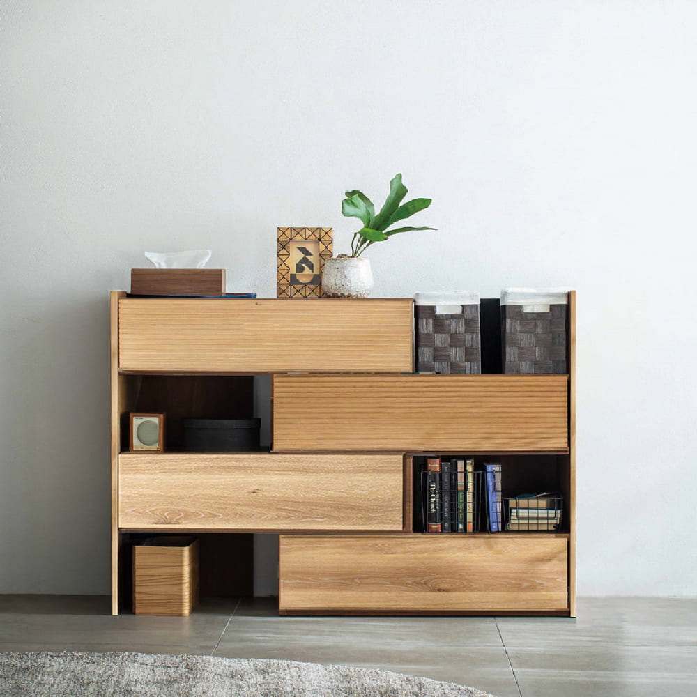 ローチェスト CW80－4伸長LCスマート(幅80-4段 （奥行32cm） 5Y