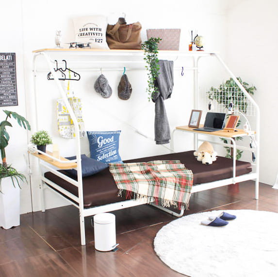 シングルサイズ デスク付きベッド KBT－050(WH)(5Y)ﾎﾜｲﾄ