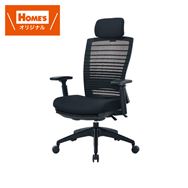 デスクチェア MOS ヴァイザー ブラック［ホームズオリジナル］(5Y